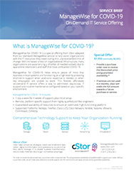 ManageWise for COVID-19 Service Brief, cStor
