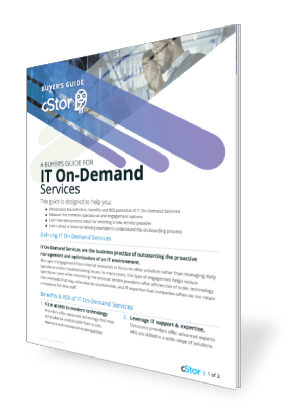 IT Services Buyer's Guide - cStor IT Consultants